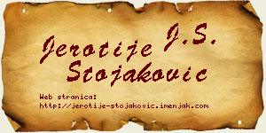 Jerotije Stojaković vizit kartica